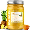 WELLESS LABSRX Irish Sea Moss Gel Raw - Wildcrafted Superfood Seamoss Gel - Ananas Smaak, Vitamine en Mineraal-Rijk van Pristine Caribbean Waters, Immune en Digestieve Gezondheid Ondersteuning - 10 oz.
