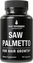 Saw Palmetto pour les hommes et les femmes cheveux. Saw Palmetto Supplément pour soutenir la force et l'épaisseur des cheveux. Caspules sans OGM et sans gluten