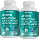 32-en-1 Nettoyez le foie et réparez avec le chardon de lait, silymarin, extrait d'artichaut, poudre de betterave - supplément de vésicules avec formule active de santé hépatique - 1426mg (180ct, paquet de 2)