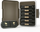 Organisateur hebdomadaire de pilules 2 fois par jour, boîte à pilules de 7 jours 2 fois, portable pour le cas de pilules de voyage pour les pilules/vitamine/huile de poisson/médication/compléments (2x7 noir)