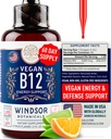 Vegan Vitamine B12 Liquid - Max Strength Methylcobalamine B12 Sublingual 5000 mcg - Fast Absorbing Supplement for Mood, Memory and Energy Support - Non-GMO, Gluten-Free, Citrus Flavor B 12 Drops, 2oz