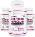 Max Absorptie USDA Biologische Melkdistel Potent 5:1 Geconcentreerd Extract (2000 mg Kracht) & Biologische Dandelion Root 