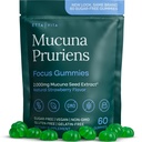 Dopaminesupplement - Sugar-Free Mucuna Pruriens Gummies (2g/serving) Energy & Focus Gummies - Potent Mucuna Pruriens Extract Supplement for Calm Mood and Motivation, Vegan, Non-GMO, Glutenvrij, 60ct