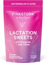 Roze Ooievaars Lactation Sweets Supplement, Borstvoeding Snacks met Fenegriek en Melk distel ter ondersteuning van de borst Melkvoorziening - 30 Watermeloen Candy Drops (Verpakking mei Vary)