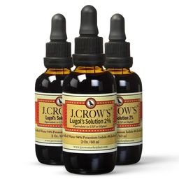 J.CROW'S® Lugol's oplossing van jood 2% 2 oz (3 flessen)