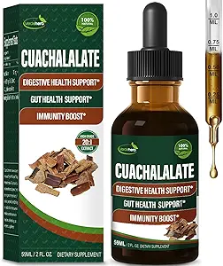 Cuachalate Drops Support Digestieve Gezondheid, Maag Ulcer, Gut Health & Immunity Boost, Kruidenextract uit Cuachalalate Bark (Cuachalate Corteza).