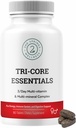 Tri-Core Essentials - 3 Een dag Uitgebreide Multivitamine Multiminerale Complex met Probiotica, Prebiotica, Digestieve Enzymen, Paddenstoelen, Adaptogenen, en 45 Fruit en Groenten - 180 tabletten
