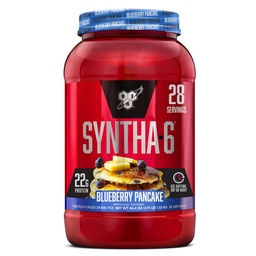 BSN SYNTHA-6 Premium Proteïnepoeder met 6 gram Fiber, Wei Proteïne, Micellar Caseïne, Melk Proteïne Isolaat Blend, 5g Fat, Blueberry Pancake, 28 Servers (Verpakking mei Vary)