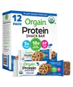 Orgain Biologische Vegan Protein Bars, Chocolade Chip Cookie Deeg - 10g Plant Based Proteïne, Lage Calorie Gezonde Snacks, Geen Lactose of Soja Ingrediënten, Glutenvrij, Non-GMO - 1,41 Oz (Pack van 12)