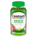 Centrum MultiGummies Gummy Multivitamine voor volwassenen, Multivitamine/Multimineral Supplement met Vitaminen D, B en E, Assorted Fruit smaak - 180 Tel.