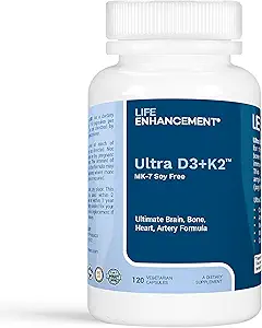 Life Enhancement Vitamine D3 K2-2000 IE met Vitamine K2 MK-7 Sojavrij - 120 porties