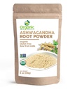 Poudre de racine biologique Ashwagandha -8 Ounce , Testé pour la pureté , Sac de Kraft refermable, Non-OGM, Ginseng indien, Withania Somnifera -100% cru de l'Inde, par SHOPOSR (8 oz)