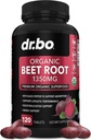 Biologische Beetwortel Capsules Supplementen - 1350mg Beetwortelpoeder Extract Pillen, Biologische Beetwortelpoeder Supplement, Super Nitric Oxide Beet Hoge Circulatie Totaal Vitaminen Ondersteuning - 120 Beet Tablets