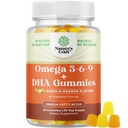 Vegetarische Omega 3 Gummies voor volwassenen - Vegetarische Omega 3 6 9 DHA Gummies voor hersenen bot en hart gezondheid en gezamenlijke ondersteuning - Burpless Halal Fish Free Plant Based Supplement Mannen Vrouwen