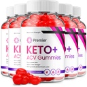 (5 Pack) Premier Keto ACV Gummies - Geavanceerde Formule Premiere Keto Plus ACV Gummies Apple Cider Vinegar Premier ACV Dieetsupplement Beoordelingen Mannen Vrouwen (300 Gummies)