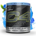 Cellucor C4 Ultimate Pre Workout Powder - Sugar Free Preworkout Energy Supplement for Men & Women - 300mg Cafeïne + TeaCrine + Dynamine + Create - ICY Blue Razz, 20 Servers