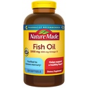 Nature Made Fish Oil Omega 3 Supplementen, 1000mg Softgels, Omega 3 Fish Oil voor gezonde hart ondersteuning, 320 Softgels, 160 dagen levering