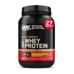 Optimale voeding Gold Standaard 100% Wei Proteïne Poeder, Chocolade Pindakaas, 2 Pond (Verpakking mei Vary)