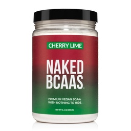NAKED Cherry Lime BCAA's Aminozuren Poeder, 100% puur 2:1:1 Formule, Vegan vertakte keten Aminozuren, Instantized Alle natuurlijke BCAA Powder Supplement - 501 Gram, 34 Servers