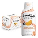 Freeflow Fit Energy Shots, Orange Slice, Natural Cafeine Boost met L-theanine, Ginseng, Vitaminen, Prebiotica, Elektrolyten (6 Count, 2oz Shots)
