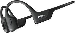 SHOKZ OpenRun Pro - Casques d'écoute de sport Bluetooth à tête ouverte, écouteurs sans fil résistants à la sueur pour les entraînements et la course avec Mic intégré à la basse de haute qualité, avec bande de cheveux, noir