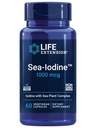 Life Extension Sea-IodineTM, kelp en blaaswrak afgeleid van Jodium, Ondersteunt gezonde niveaus van deze essentiële voedingsstof voor Thyroid Health en verder, Non-GMO, Gluten-Free, Vegetarische, 60 Capsules