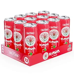 MITRA-9 Botanische dranken - Aardbei Watermeloen Sparkling Kava Drink met Kava Wortel Extract - Mood Enhancer - Plant-based - bevordert natuurlijke rust en helderheid (12 Fl. Oz) (12)