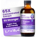 Bold Botanica Vlierbes Elixir 65x Concentrated Extract - Sugar-Free - Kid Friendly - Black Elderberry Syrup met Aronia Berry voor Immune Ondersteuning - 4 Fl. Oz.