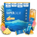 Nello Supercalm Powdered Drink Mix, Tropical Tangerine, L Theanine, Ksm-66 Ashwagandha, Magnesium Glycinate, Vitamine D 3, Supplementen voor Relaxatie & Focus, Natuurlijke, Geen Suiker, Niet GGO, 20 Srvg