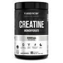 Poudre monohydratée de créatine Jacked Factory 425g - 5g Supplément créatine quotidien pour les hommes et les femmes, Amies des végétaliens, Testés en troisième partie - 85 portions, non aromatisées