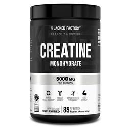Jacked Factory Creatine Monohydraat Poeder 425g - 5g Dagelijkse Creatine Supplement voor mannen en vrouwen, Vegan-Friendly, Derde-partij Getest - 85 Servers, Onopge smaakt