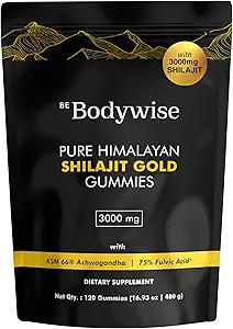 Wees lichaamwise Pure Himalaya Shilajit Gummies Gold I No Added Sugar I Ashwagandha, Gokshura