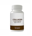 Ultra Premium Multi Collageen Capsules voor mannen en vrouwen, Pure Gehydrolyseerde Collageen Peptiden, Vitamine Supplement voor haar, huid, nagels, en gezamenlijke ondersteuning (typen I, II, III, V, X,) 90 Capsules