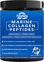 Collageen Peptides Powder for Women, Multi Marine Hydrolyzed for Healthy Hair, Skin, Nails with Hyaluronic Acid, Biotin, Vitamin C, 30 Servers (10,6 OZ, Aardbei)