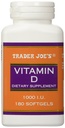 Handelaar Joe's vitamine D-3 1000iu, 180softgels