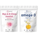 Micro-ingrediënten Omega-3 Visolie 4,200 mg Softgels & Myo & D-Chiro Inositol Powder Bundle 2 Pack 