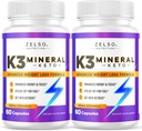 ZELSO (2 Pack K3 Mineral Weight Loss Pills for Women and Men, K3 Mineral Pills - K3 Salt Mineral, Vitamin + K3 Capsules Supplement for Keto Weight Loss - 2 Months Supply