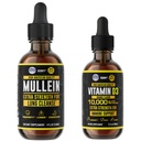 HERBIFY Bundle - Mullein Leaf Extract & Vitamine D3 - Respiratoire ondersteuning & Immuun Boost