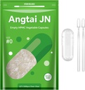 Maat 0 Capsules Lege veganistische plant op basis van helder (1.000 aantal) Glutenvrij, niet-GMO, Halal Certified Pill Caps vullen Kit met 2 Lepels voor vegetarisch DIY uw eigen supplementen