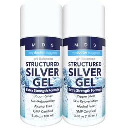 Collective Silver Gel Extra sterkte - 35ppm Geactiveerde Colloïdale Silver Gel voor maximale sterkte - Made in USA - Gestructureerde formule in een handige 2 Pack