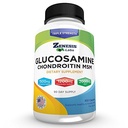 Zenesis Labs Glucosaminesulfaat + Chondroitin + MSM Combinatie Gewricht & Cartilage Supplement 450 Capsules (Bulk 90 Day Supply) 1500mg, 1200mg, 2000mg per portie