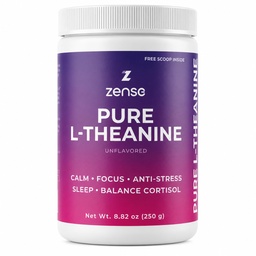 Pure L-Theanine Poeder 100% [266gm-1.250 servings] Natuurlijke L-Theanine Supplement - Slechts 1 Ingrediënt, vrij van suiker, soja, filler, melatonine, non-GMO, veganistisch