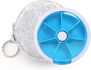 Pillen Organisator Travel Pill case voor Portable Medicine Purse geval Kleine weken pil Box voor vitamines/Visolie/pillen/Supplements (Blue+Bag)