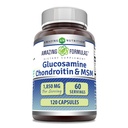 Verbazingwekkende Formules Glucosamine Chondroitin MSM 1850 mg Per Serving Capsules Supplement 