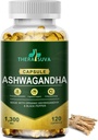 Biologische Ashwagandha + Black Pepper, All Natural High Potency Supplement voor Stress Relief and Vitality 120 Softgels, 60-Day Supply
