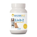 Ayush Pet Livit-2 - Hond Lever Ondersteuning Supplement, Natuurlijke lever Ondersteuning voor katten, honden en paarden, Ondersteunt de algehele welzijn, gezonde huid en jas voor huisdieren - 90 tabletten