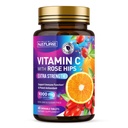 Construit par la nature Vitamine C à croquer avec Rose HIPS - 1000mg Supplément de support immunitaire - Non-OGM, sans gluten, végétalien - puissant antioxydant pour l'énergie et le collagène Boost - Arôme orange – 60 comprimés