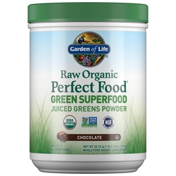 Tuin van het leven Rauw Biologische Perfecte Eten Groen Superfood Gesapeerde Groenen Poeder - Chocolade, 60 Servers, Non-GMO, Glutenvrij, Veganistisch Gehele Voeding Dieetsupplement Plus Probiotica, Enzymen
