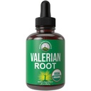 USDA Organic Valerian Root Liquid Drops Supplement. Veganistisch Extract Tinctuur voor ontspanning, slaap, rust. Groot alternatief voor Valeriaan Capsules. Zero Sugar, Glutenvrije supplementen voor vrouwen en mannen