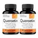 Sandhu's Quercetin Vegetarische Capsules Supplementen 120 Tellen (pakket van 2) 